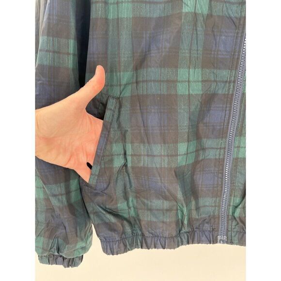 Vintage Jerzees Z Sport Windbreaker Jacket Plaid Pattern Zip Closure Nylon Mens - Picture 7 of 11